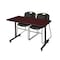 Kobe Rectangle Tables > Training Tables > Kobe Training Table & Chair Sets, 48 W, 24 L, 29 H, Mahogany MKTRCT4824MH44BK - alternate 1